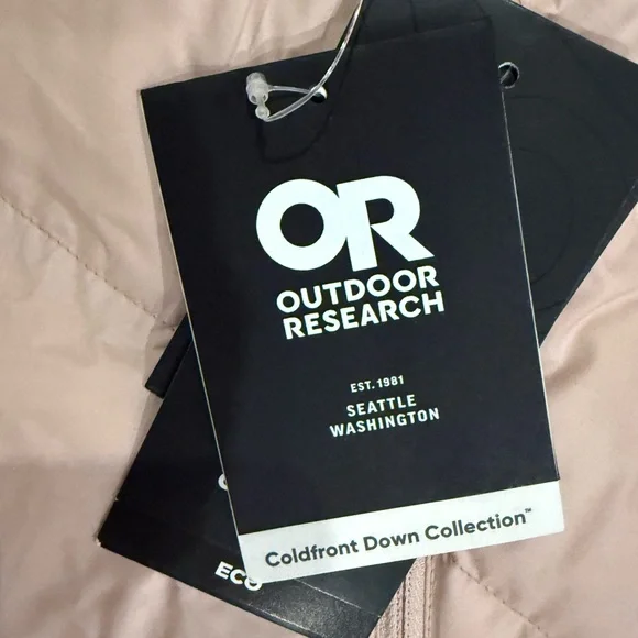 NWT Outdoor Research Coldfront down hoody light pink size MEDIUM - Picture 4 of 4